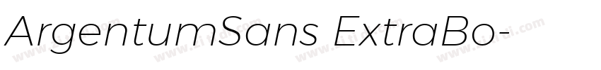 ArgentumSans ExtraBo字体转换